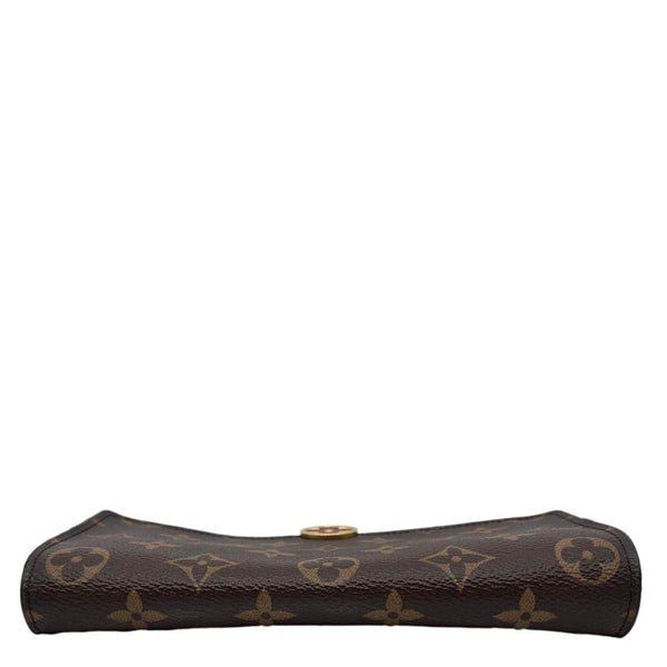 LOUIS VUITTON Flore Monogram Canvas Chain Wallet Fuchsia