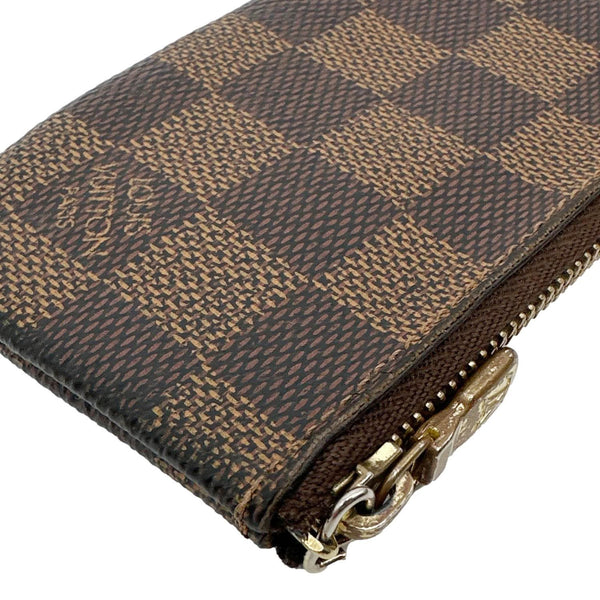 LOUIS VUITTON Key Cles Damier Ebene Pouch Brown