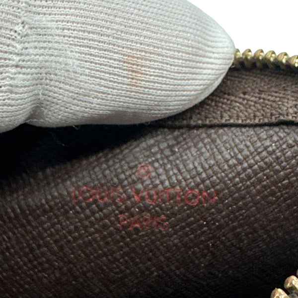 LOUIS VUITTON Key Cles Damier Ebene Pouch Brown