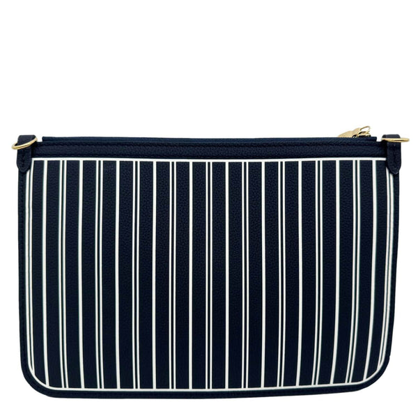 LOUIS VUITTON Neverfull Inside Out MM Calfskin Leather Pochette Navy Blue