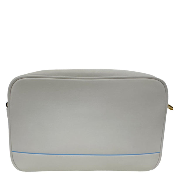 PRADA Mirage Leather Camera Crossbody Bag Off White