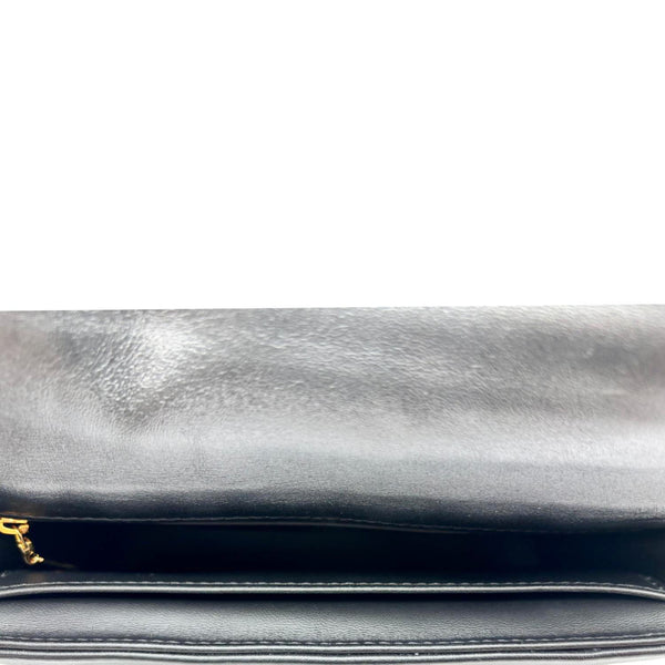 LOUIS VUITTON Twist MM Shiny Lambskin Leather Shoulder Bag Black
