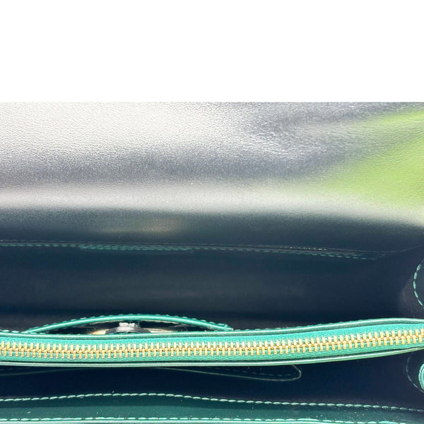 BVLGARI Serpenti Forever Medium Patent Leather Shoulder Bag Emerald Green