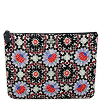 CHANEL Paris Dubai Printed Canvas Cosmetic O Case Zip Pouch Multicolor