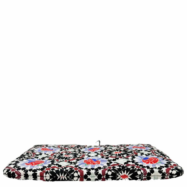 CHANEL Paris Dubai Printed Canvas Cosmetic O Case Zip Pouch Multicolor