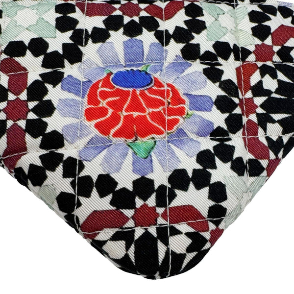 CHANEL Paris Dubai Printed Canvas Cosmetic O Case Zip Pouch Multicolor