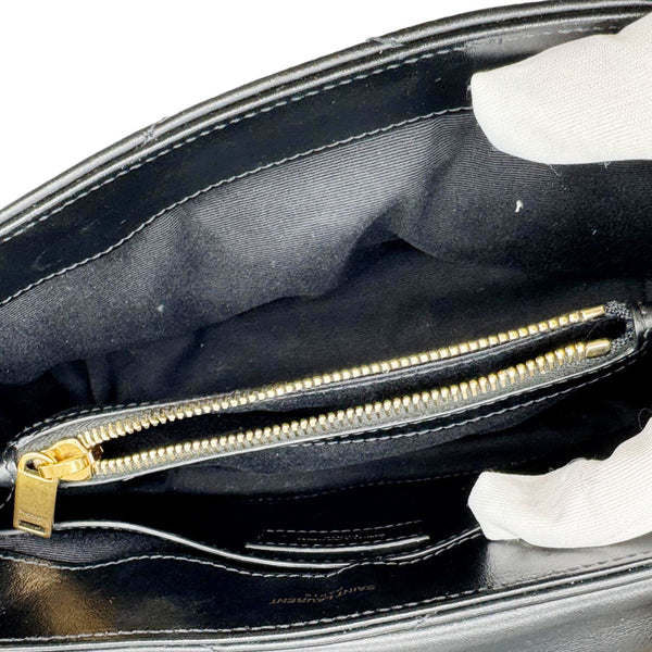 YVES SAINT LAURENT Loulou Small Quilted Leather Crossbody Bag Black