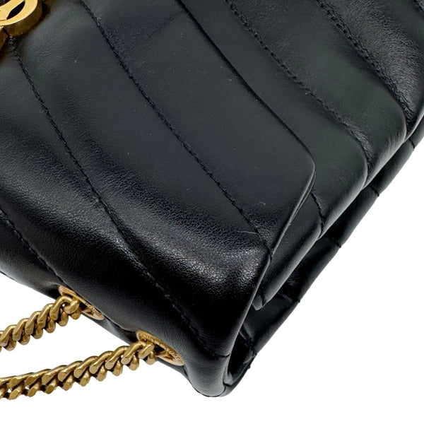 YVES SAINT LAURENT Loulou Small Quilted Leather Crossbody Bag Black