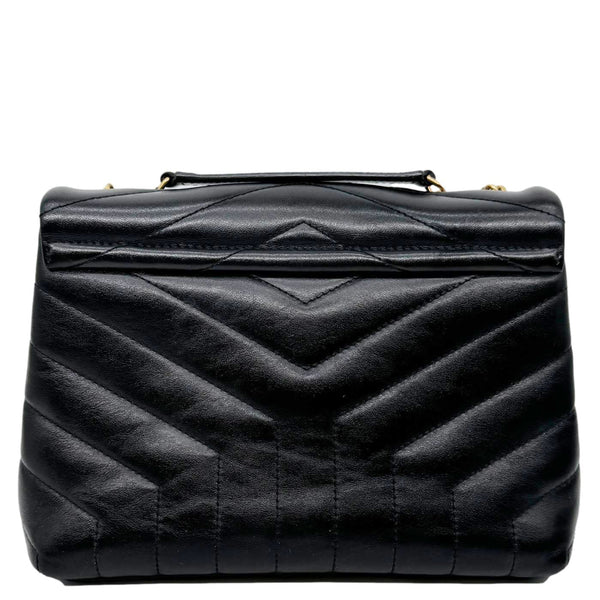 YVES SAINT LAURENT Loulou Small Quilted Leather Crossbody Bag Black