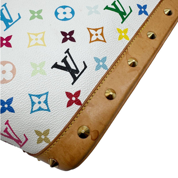 LOUIS VUITTON X Takashi Murakami Alma PM Monogram Multicolor Canvas Satchel Bag White
