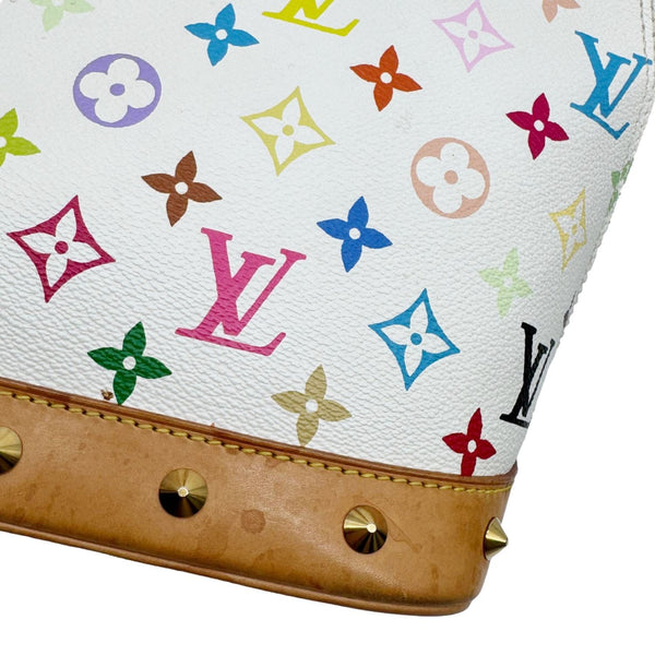 LOUIS VUITTON X Takashi Murakami Alma PM Monogram Multicolor Canvas Satchel Bag White