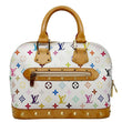 LOUIS VUITTON X Takashi Murakami Alma PM Monogram Multicolor Canvas Satchel Bag White