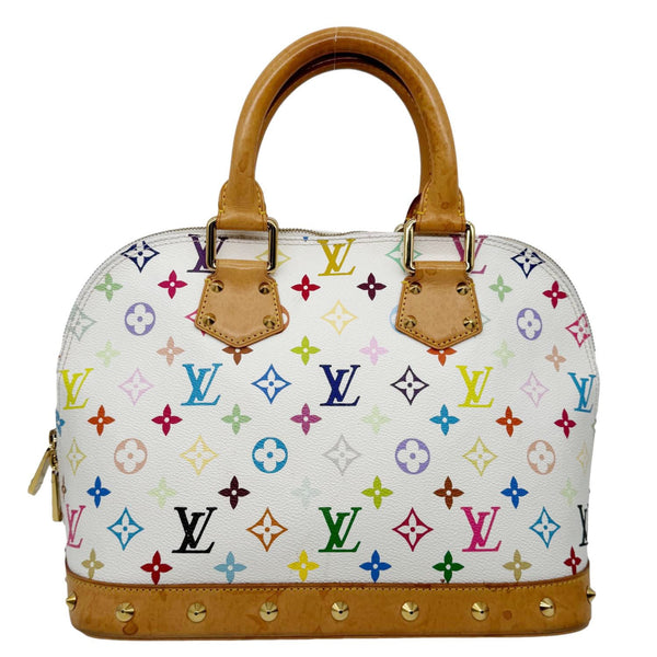 LOUIS VUITTON X Takashi Murakami Alma PM Monogram Multicolor Canvas Satchel Bag White