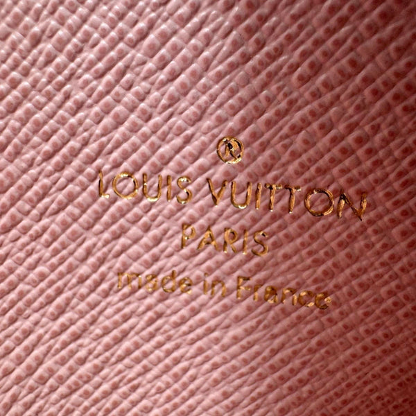 LOUIS VUITTON Double Zip Pochette Damier Azur Crossbody Bag Rose Ballerine