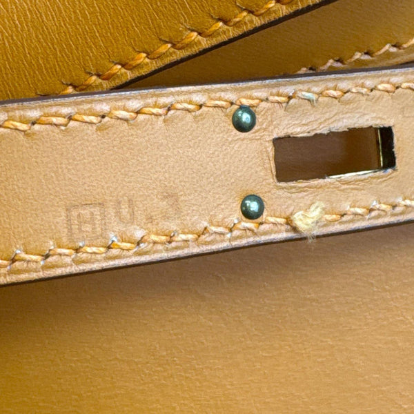 HERMES Kelly Depeches Swift Leather Briefcase Orange