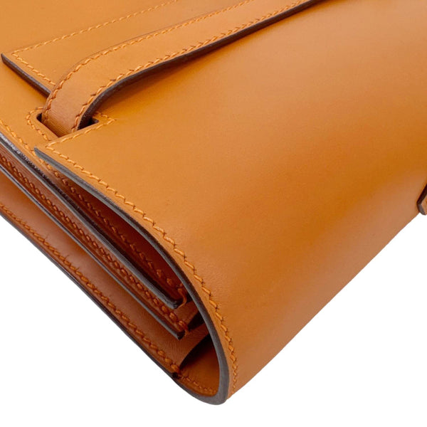 HERMES Kelly Depeches Swift Leather Briefcase Orange