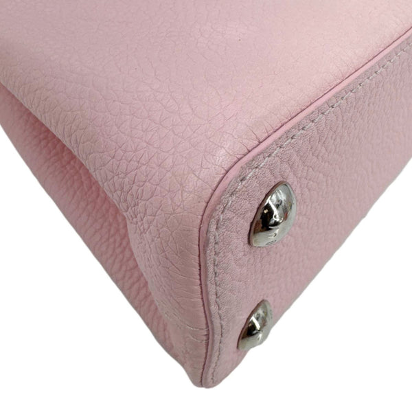 LOUIS VUITTON Capucines BB Taurillon Leather Crossbody Bag Pink