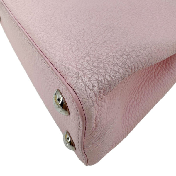 LOUIS VUITTON Capucines BB Taurillon Leather Crossbody Bag Pink