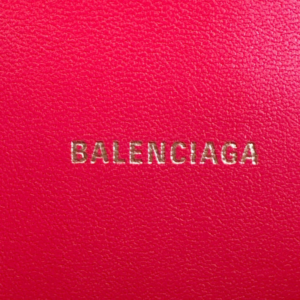 BALENCIAGA Hourglass XS Leather Top Handle Crossbody Bag Red