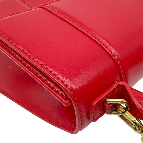 BALENCIAGA Hourglass XS Leather Top Handle Crossbody Bag Red