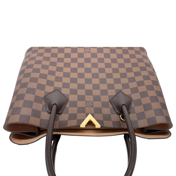 LOUIS VUITTON Kensington Bowling Damier Ebene Shoulder Bag Brown