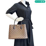LOUIS VUITTON Kensington Bowling Damier Ebene Shoulder Bag Brown