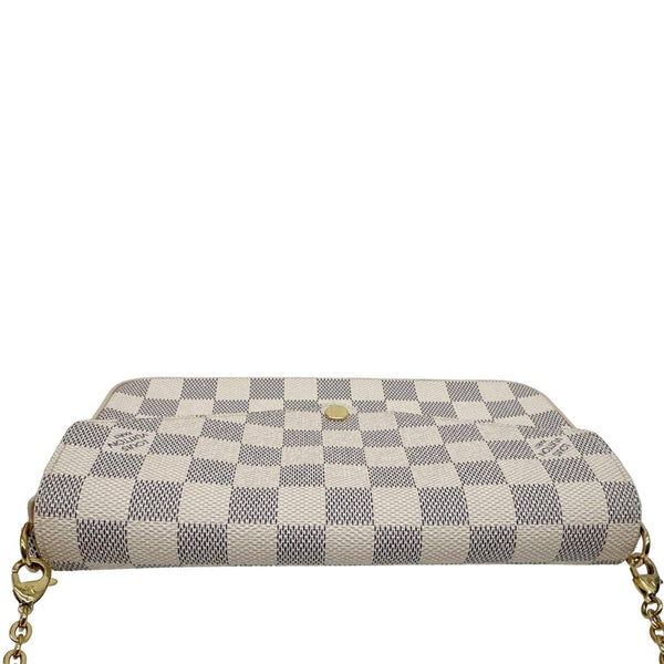 LOUIS VUITTON Felicie Pochette Damier Azur Crossbody Bag Rose Ballerine