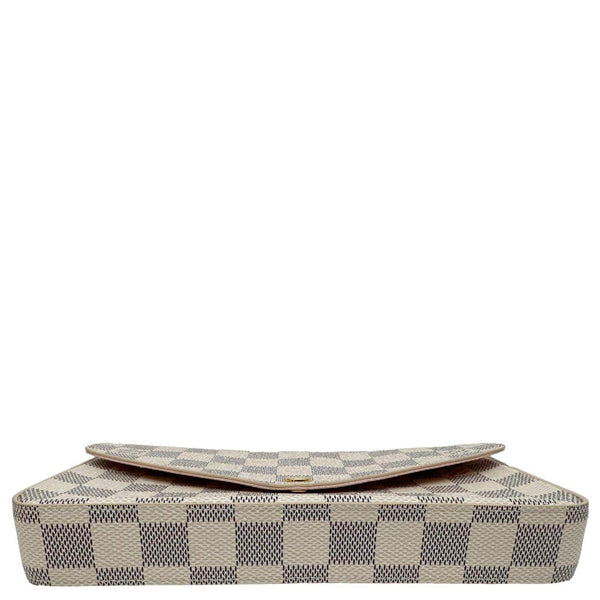 LOUIS VUITTON Felicie Pochette Damier Azur Crossbody Bag Rose Ballerine