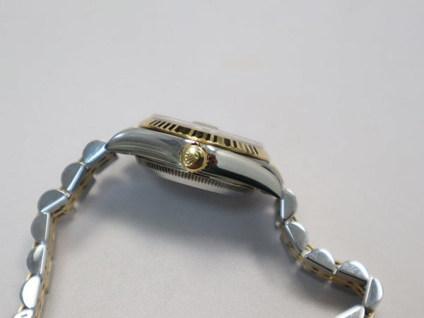 ROLEX Oyster Perpetual Stainless Steel 26mm Datejust Watch 69173 18K Yellow Gold