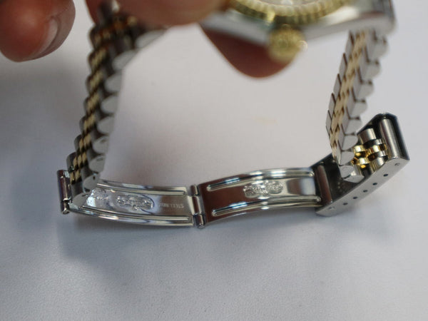 ROLEX Oyster Perpetual Stainless Steel 26mm Datejust Watch 69173 18K Yellow Gold