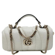 GUCCI GG Milano Mini Leather Top Handle Shoulder Bag Off White 806017