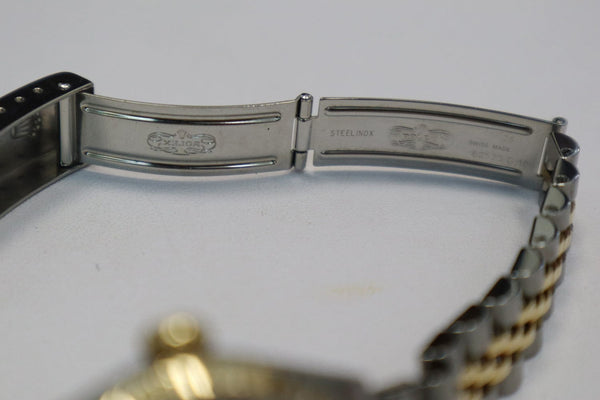 ROLEX Oyster Perpetual Stainless Steel 26mm Datejust Watch 69173 18K Yellow Gold