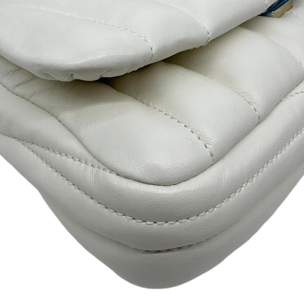 GUCCI GG Milano Mini Leather Top Handle Shoulder Bag Off White 806017