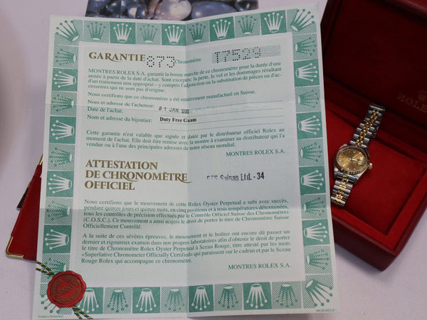 ROLEX Oyster Perpetual Stainless Steel Watch guarantee papers