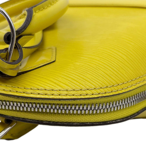 LOUIS VUITTON Alma BB Epi Leather Satchel Bag Yellow