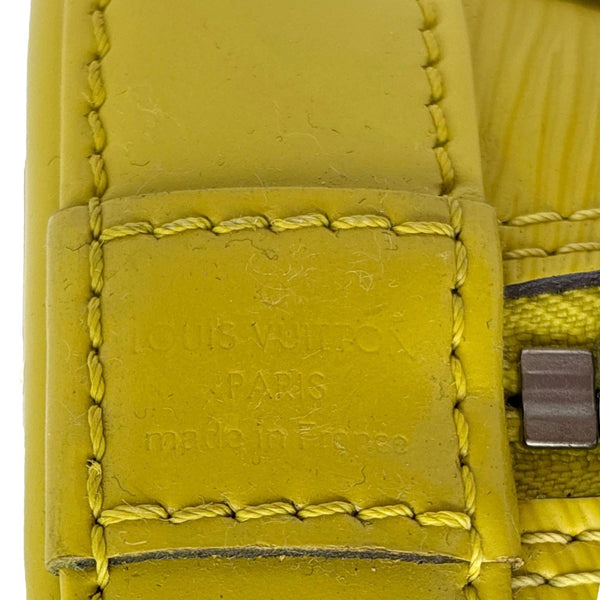 LOUIS VUITTON Alma BB Epi Leather Satchel Bag Yellow