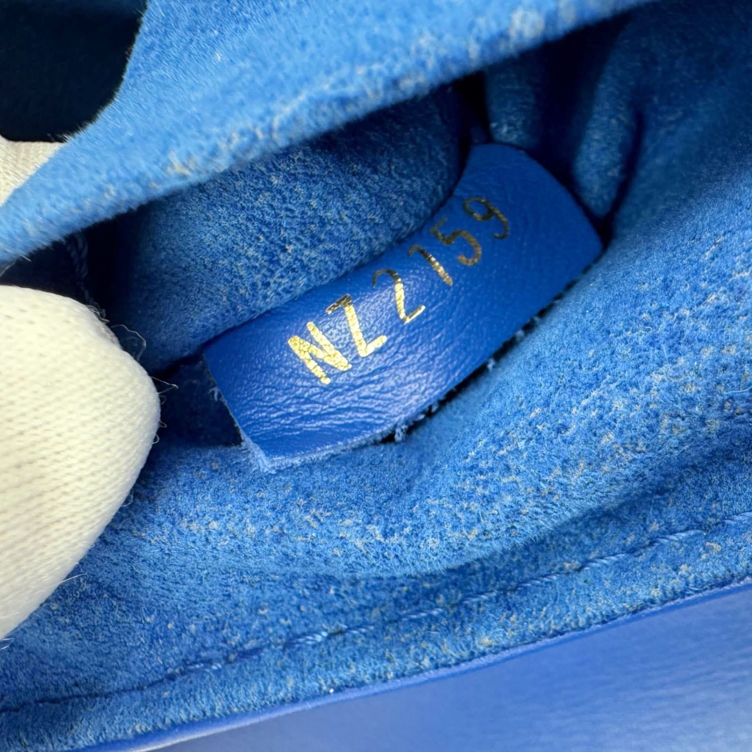 LOUIS VUITTON New Wave PM Calfskin Leather Chain Crossbody Bag Blue
