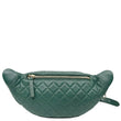 CHANEL Banane Quilted Calfskin Leather Waist Bag Green