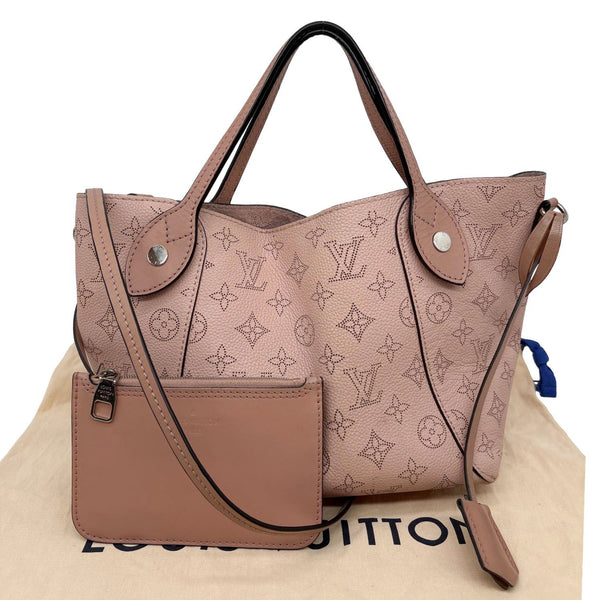 LOUIS VUITTON Hina PM Monogram Mahina Leather Crossbody Bag Magnolia