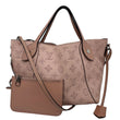 LOUIS VUITTON Hina PM Monogram Mahina Leather Crossbody Bag Magnolia