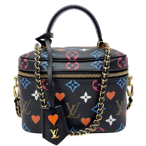 LOUIS VUITTON Game On Vanity PM Monogram Canvas Shoulder Bag Black