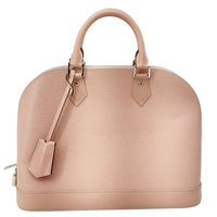 LOUIS VUITTON Alma PM Epi Leather Satchel Bag Pink