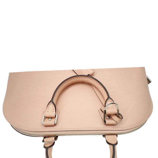 LOUIS VUITTON Alma PM Epi Leather Satchel Bag Pink