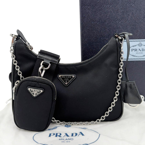 PRADA Re-Edition 2005 Re-Nylon Shoulder Bag Black
