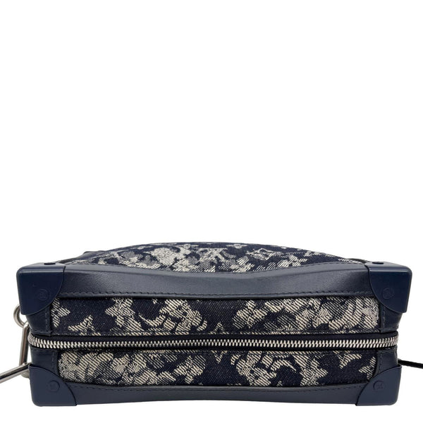 LOUIS VUITTON Soft Trunk  Monogram Tapestry Canvas Crossbody Bag Navy Blue