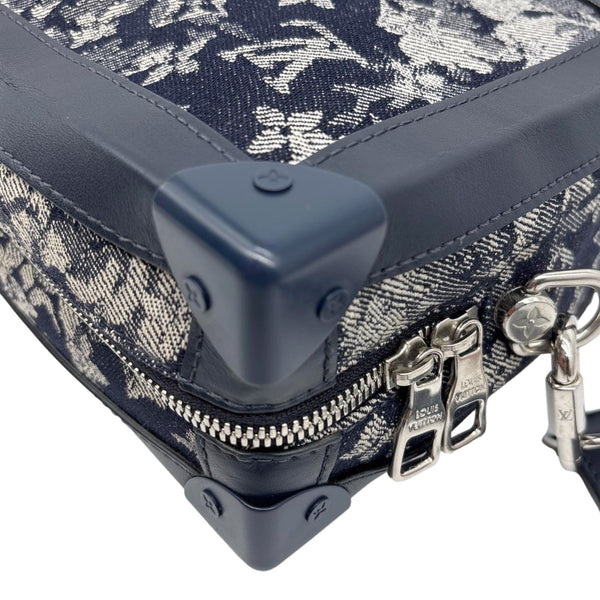 LOUIS VUITTON Soft Trunk  Monogram Tapestry Canvas Crossbody Bag Navy Blue