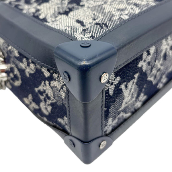 LOUIS VUITTON Soft Trunk  Monogram Tapestry Canvas Crossbody Bag Navy Blue