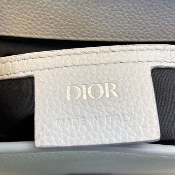 CHRISTIAN DIOR Gallop Mini Grained Calfskin Leather Sling Bag Grey