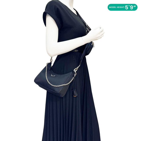 PRADA Re-Edition 2005 Re-Nylon Shoulder Bag Black