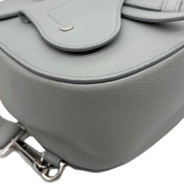 CHRISTIAN DIOR Gallop Mini Grained Calfskin Leather Sling Bag Grey